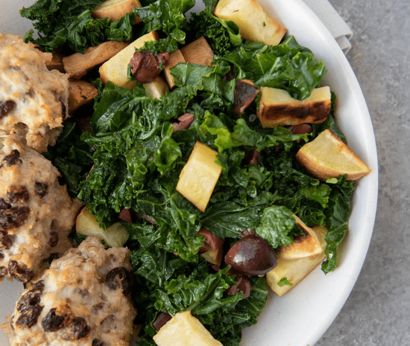 Kale, Olive, and Sweet Potato Salad