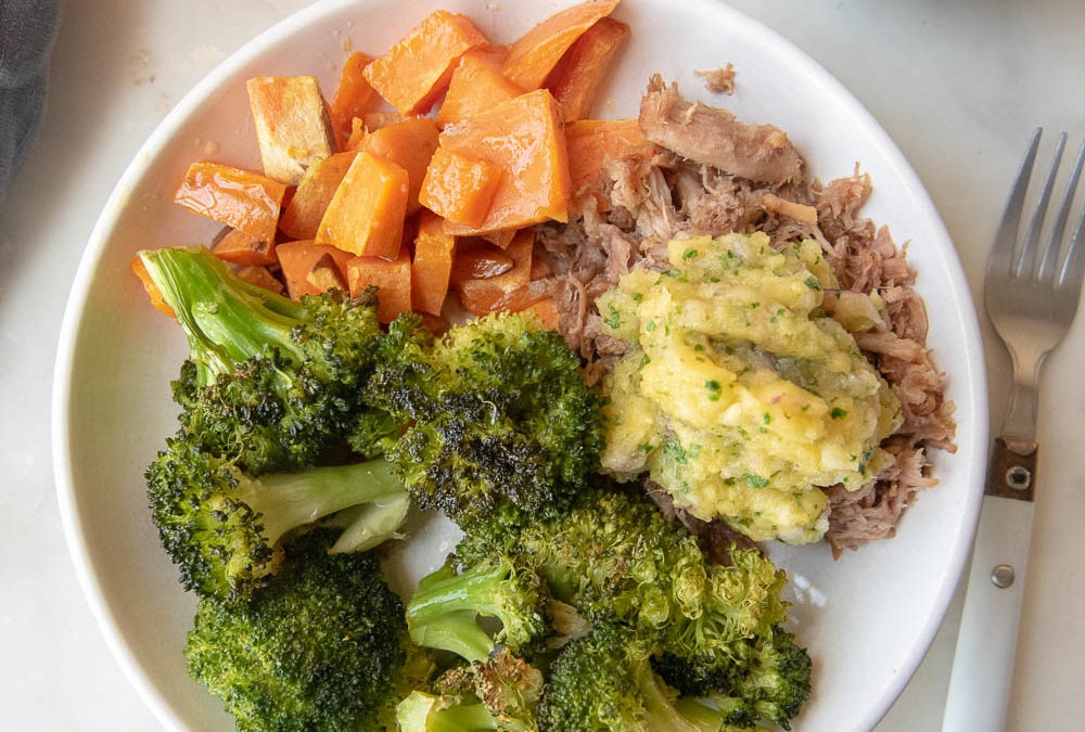 Pulled Pork with Broccoli & Sweet Potato Meal