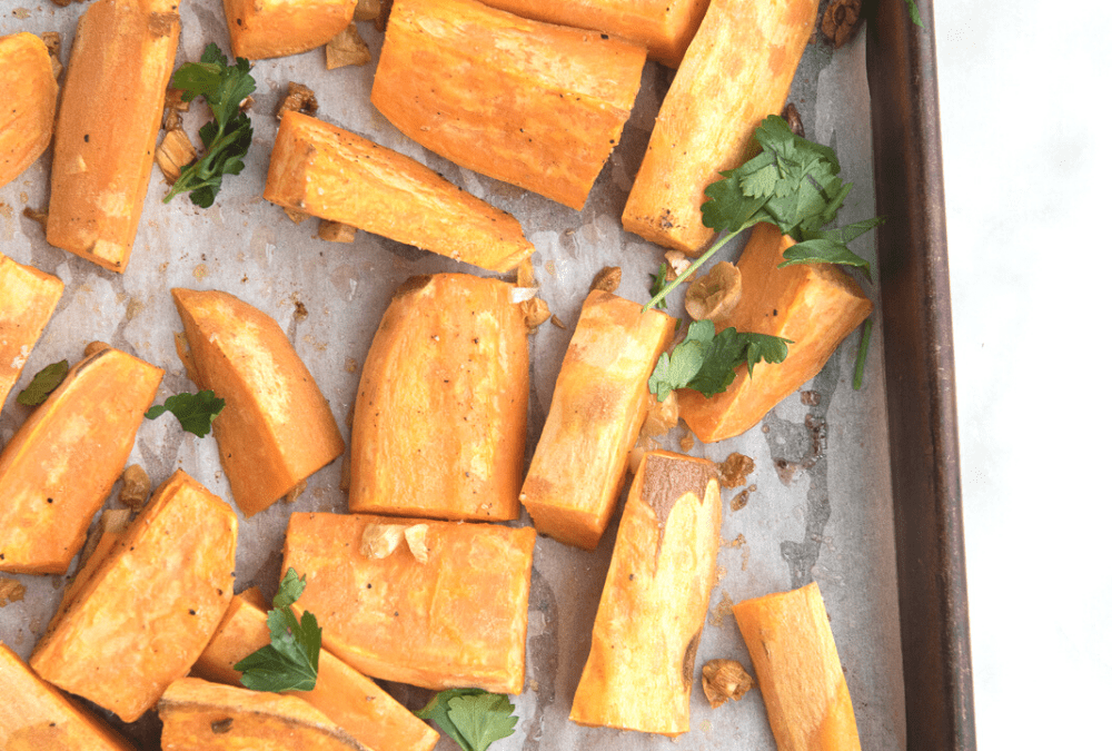 Garlic Sweet Potato Wedges