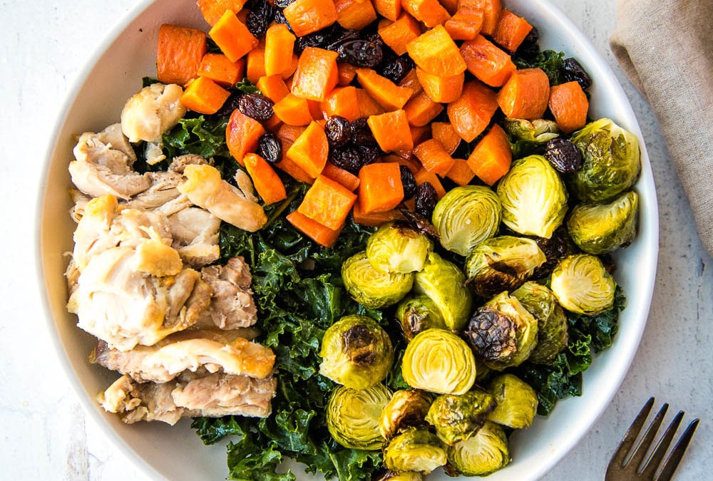 Brussels and Candied Carrots Bowl