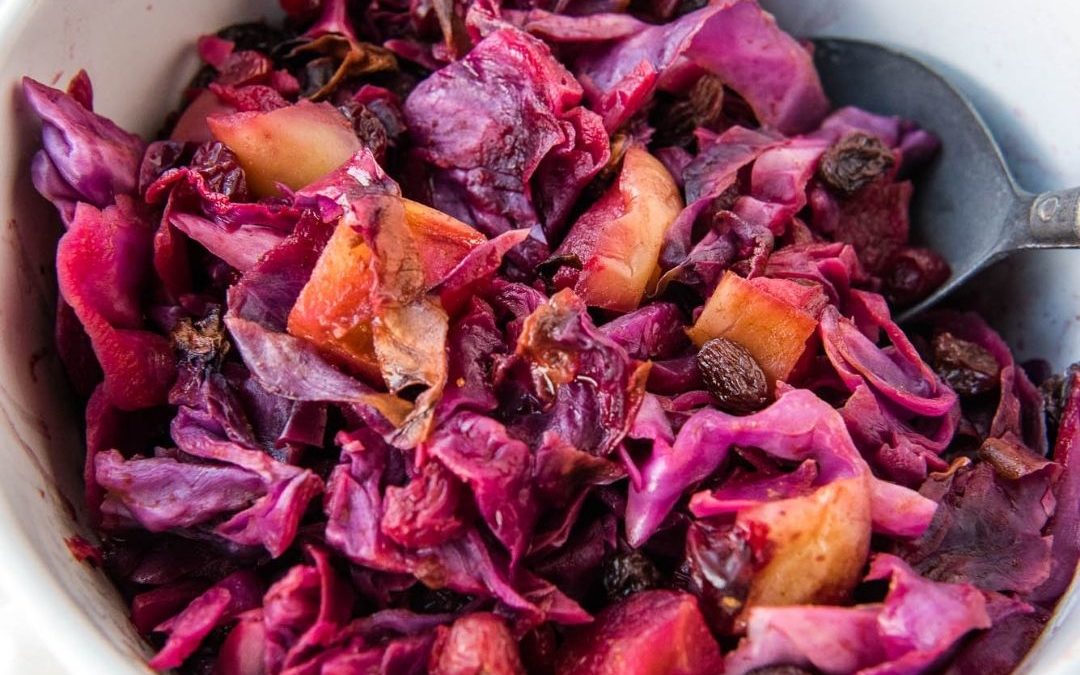 Spiced Apple & Cranberry Cabbage