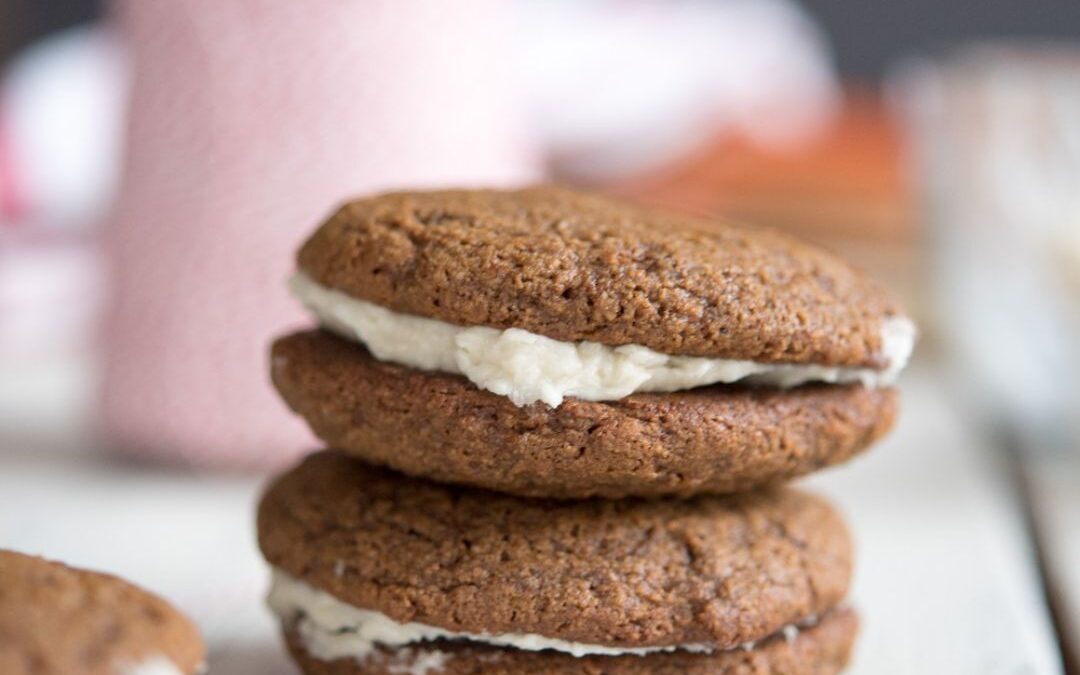 Molasses Cookies with Maple Cream Frosting