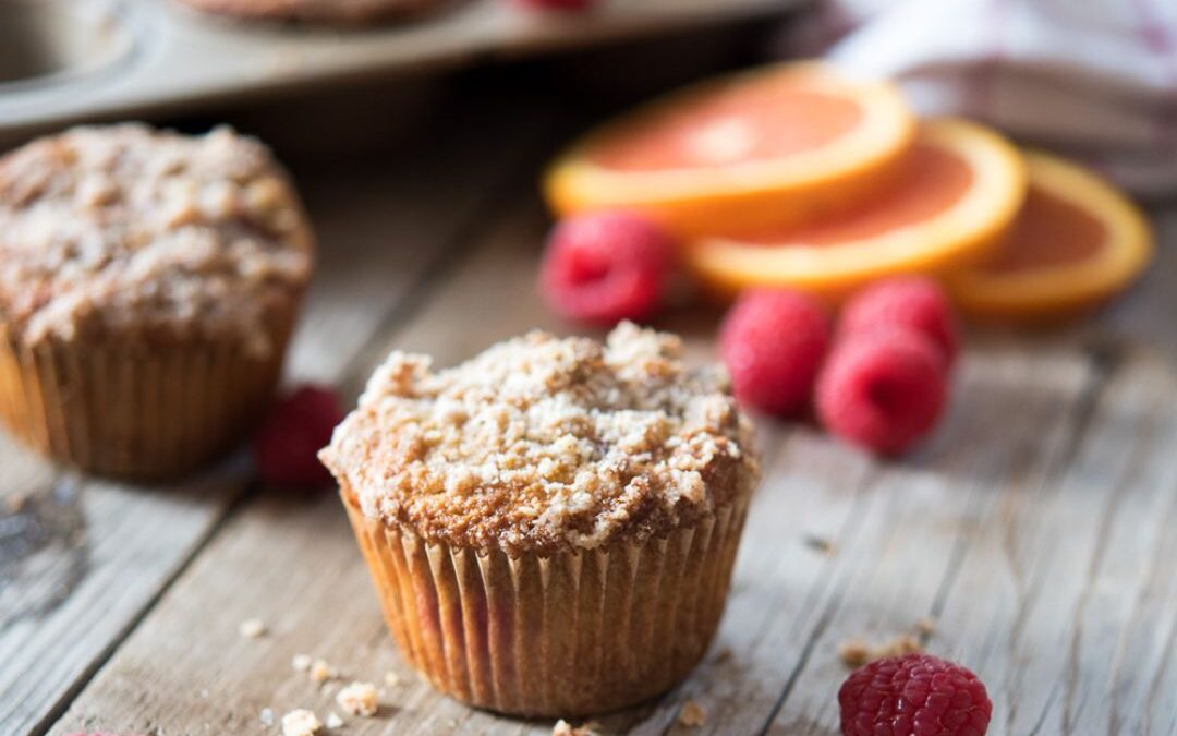 Paleo Orange Raspberry Muffins