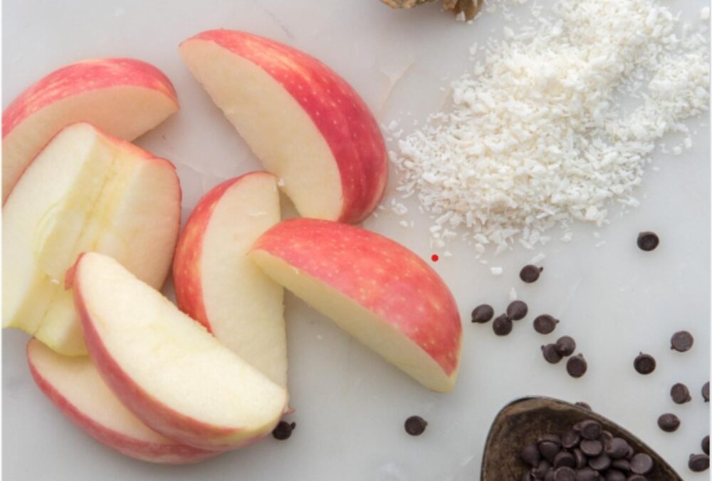 Apple Slices with Nut Butter & Chocolate
