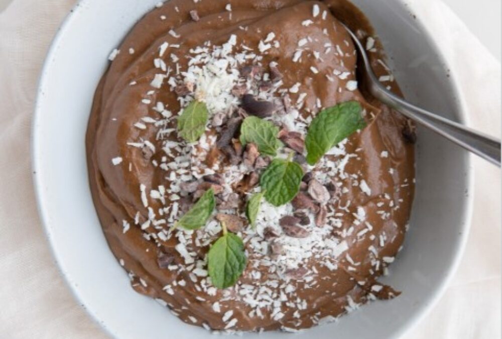 Mint Chocolate Avocado Pudding