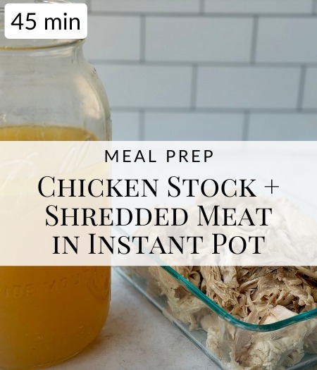 Chicken Stock and Meat in Instant Pot